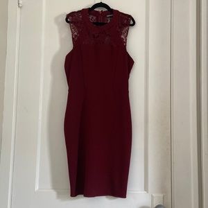 Express size 4 mini burgundy dress